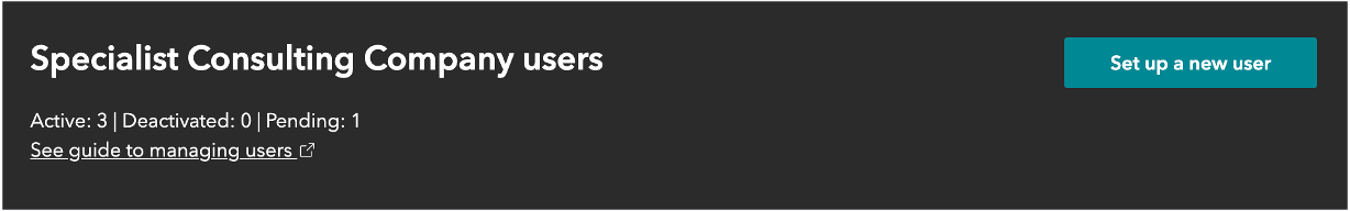 2 - Black banner with set up a new user button (supplier view).png