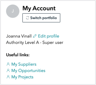 My account section of Homepage client.png