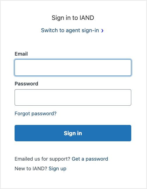 IAND Academy login.png